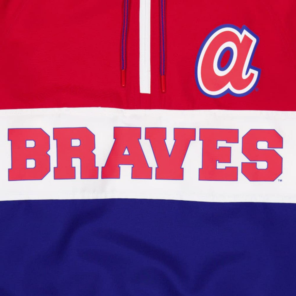 Atlanta Braves New Era Ripstop Raglan Quarter-Zip Hoodie Windbreaker Jacket discount