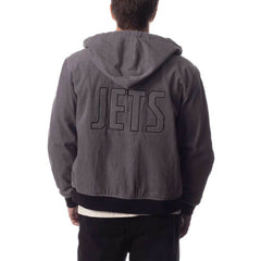 New York Jets The Wild Collective Corduroy Bomber Full-Zip Jacket Gray - NFL