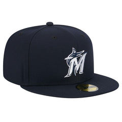 Miami Marlins New Era White Logo 59FIFTY Fitted Hat for sale