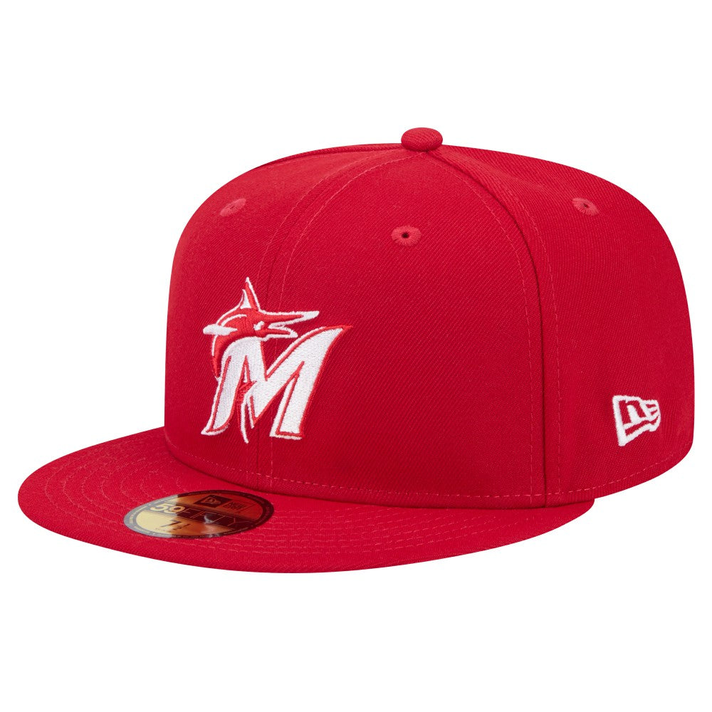 Miami Marlins New Era White Logo 59FIFTY Fitted Hat Near Me