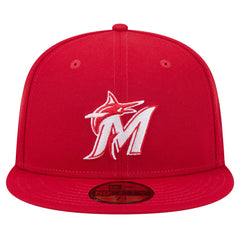 Miami Marlins New Era White Logo 59FIFTY Fitted Hat Near Me