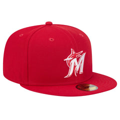 Miami Marlins New Era White Logo 59FIFTY Fitted Hat Near Me