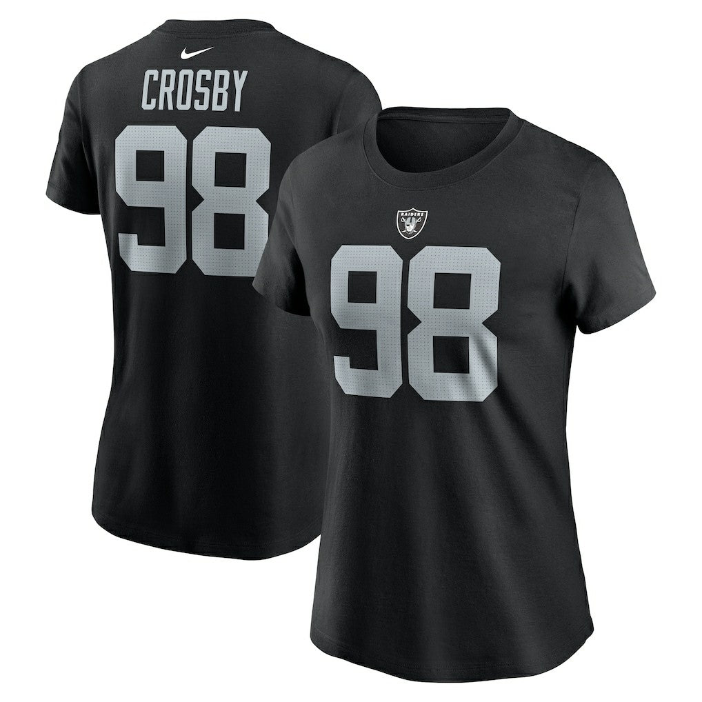 Maxx Crosby Las Vegas Raiders Women's Player Name & Number T-Shirt Black - Nike