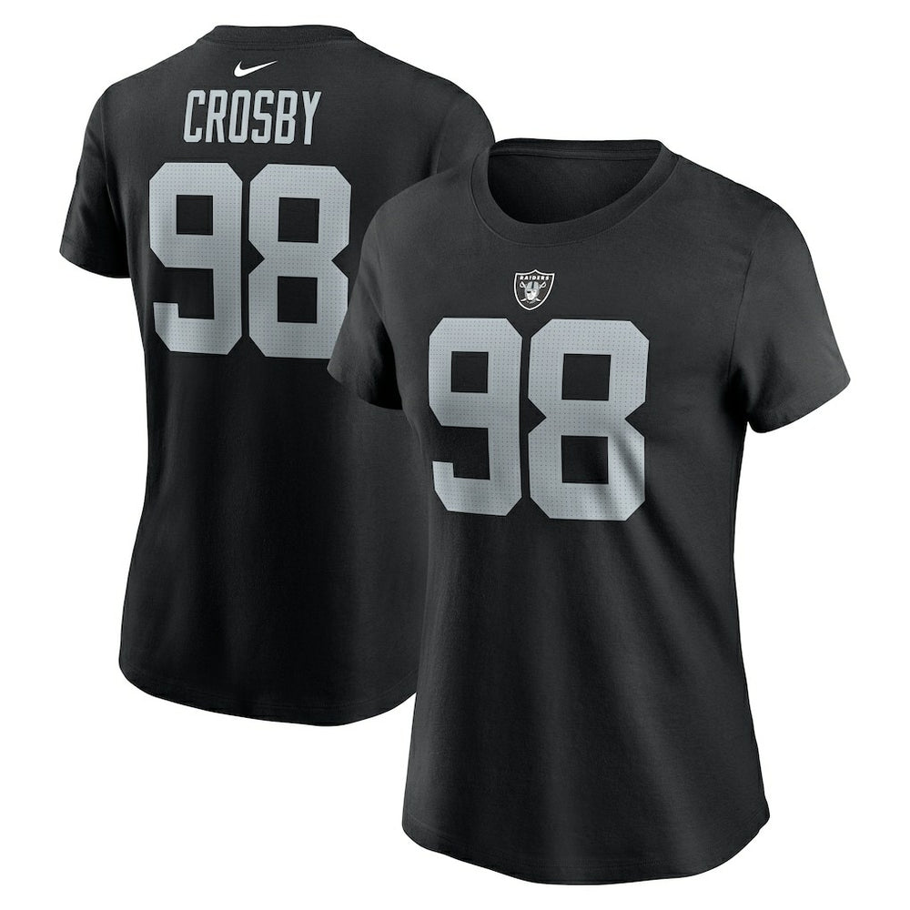 Maxx Crosby Las Vegas Raiders Women's Player Name & Number T-Shirt Black - Nike