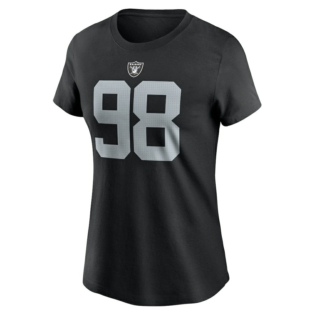 Maxx Crosby Las Vegas Raiders Women's Player Name & Number T-Shirt Black - Nike