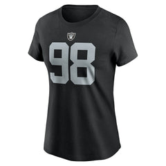 Maxx Crosby Las Vegas Raiders Women's Player Name & Number T-Shirt Black - Nike