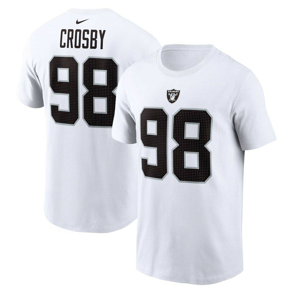 Maxx Crosby Las Vegas Raiders Player Name & Number T-Shirt White - Nike