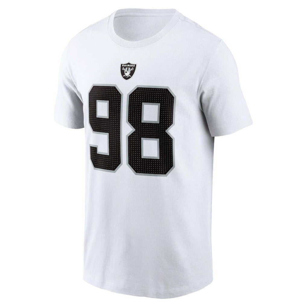 Maxx Crosby Las Vegas Raiders Player Name & Number T-Shirt White - Nike