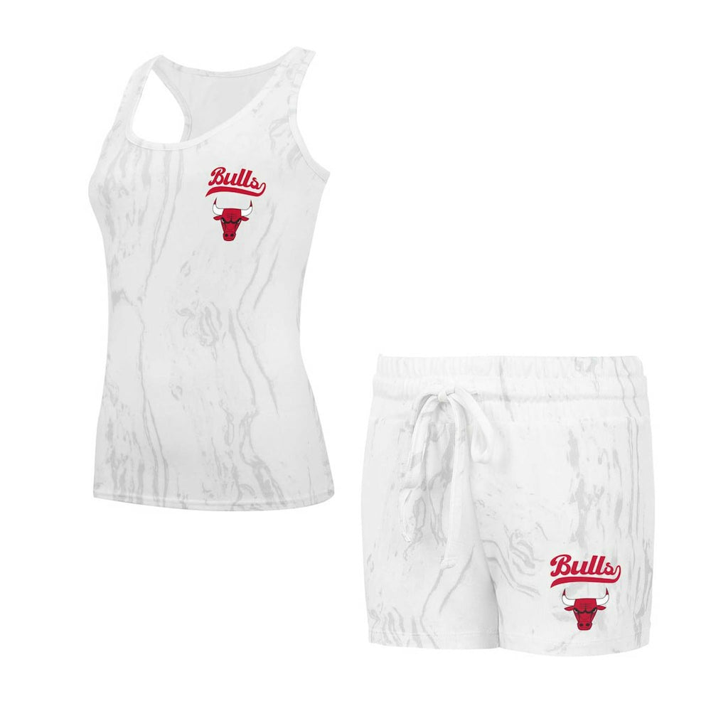 NBA - Chicago Bulls Concepts Sport Women's Quartz Tank Top & Shorts Set - White
