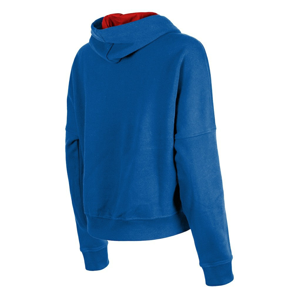 Buffalo Bills New Era Women's Throwback Boxy Pullover Hoodie Royal - NFL