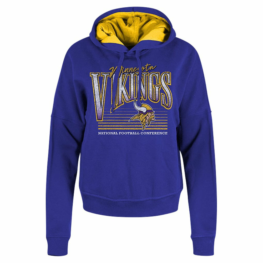 Minnesota Vikings New Era Women's Boxy Pullover Hoodie Purple - NFL