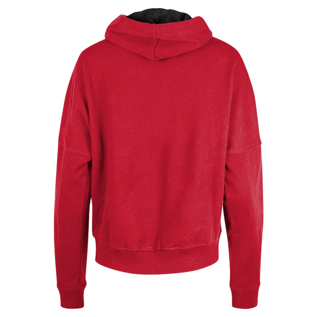 San Francisco 49ers New Era Women's Boxy Pullover Hoodie Scarlet - NFL