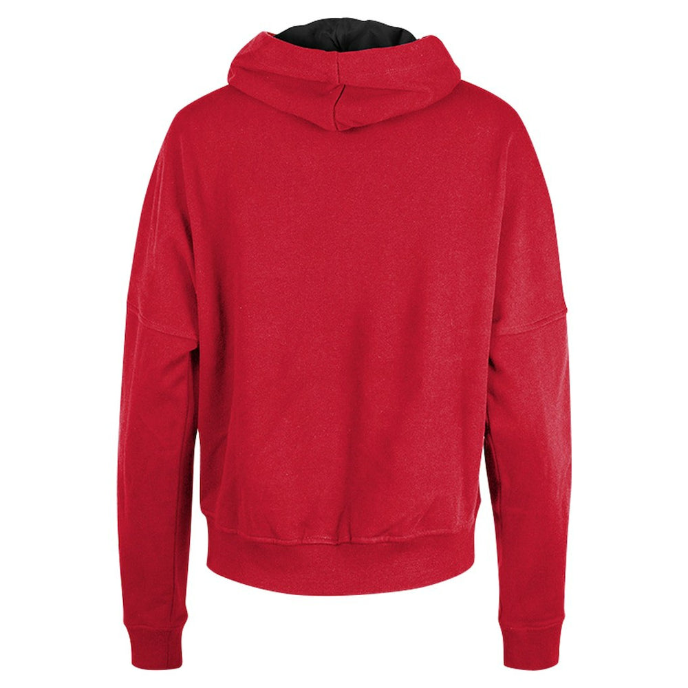 San Francisco 49ers New Era Women's Boxy Pullover Hoodie Scarlet - NFL