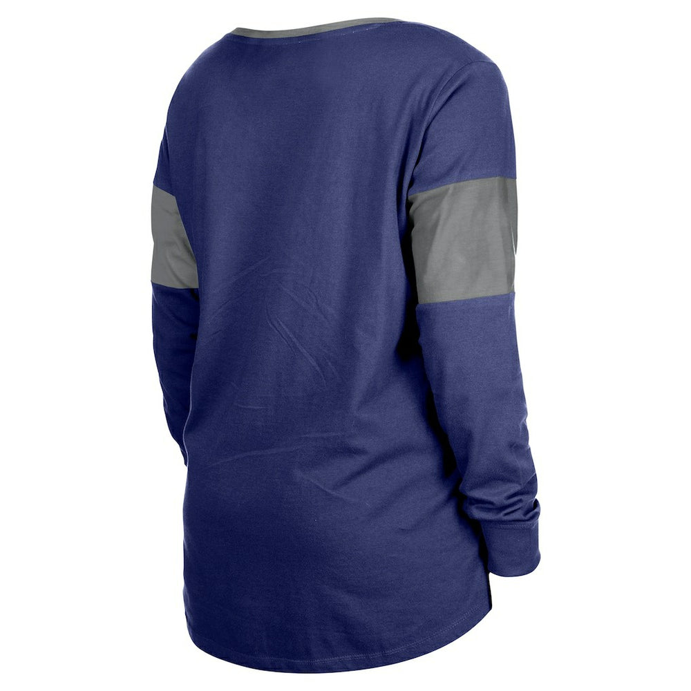 Indianapolis Colts New Era Women's Lace-Up Notch-Neck Long Sleeve T-Shirt Royal - NFL