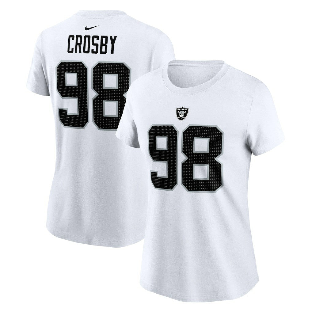 Maxx Crosby Las Vegas Raiders Women's Player Name & Number T-Shirt White - Nike