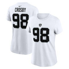 Maxx Crosby Las Vegas Raiders Women's Player Name & Number T-Shirt White - Nike