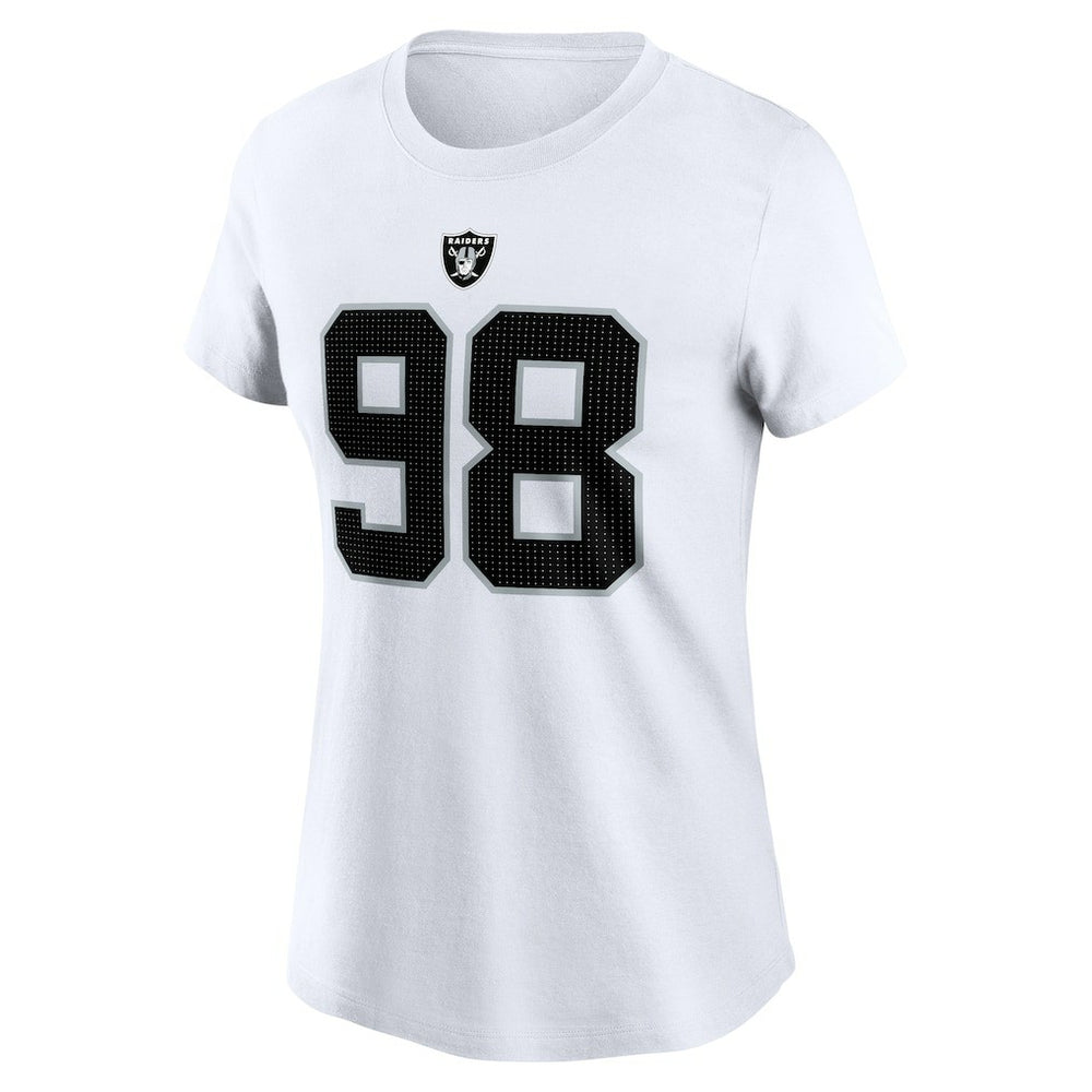 Maxx Crosby Las Vegas Raiders Women's Player Name & Number T-Shirt White - Nike