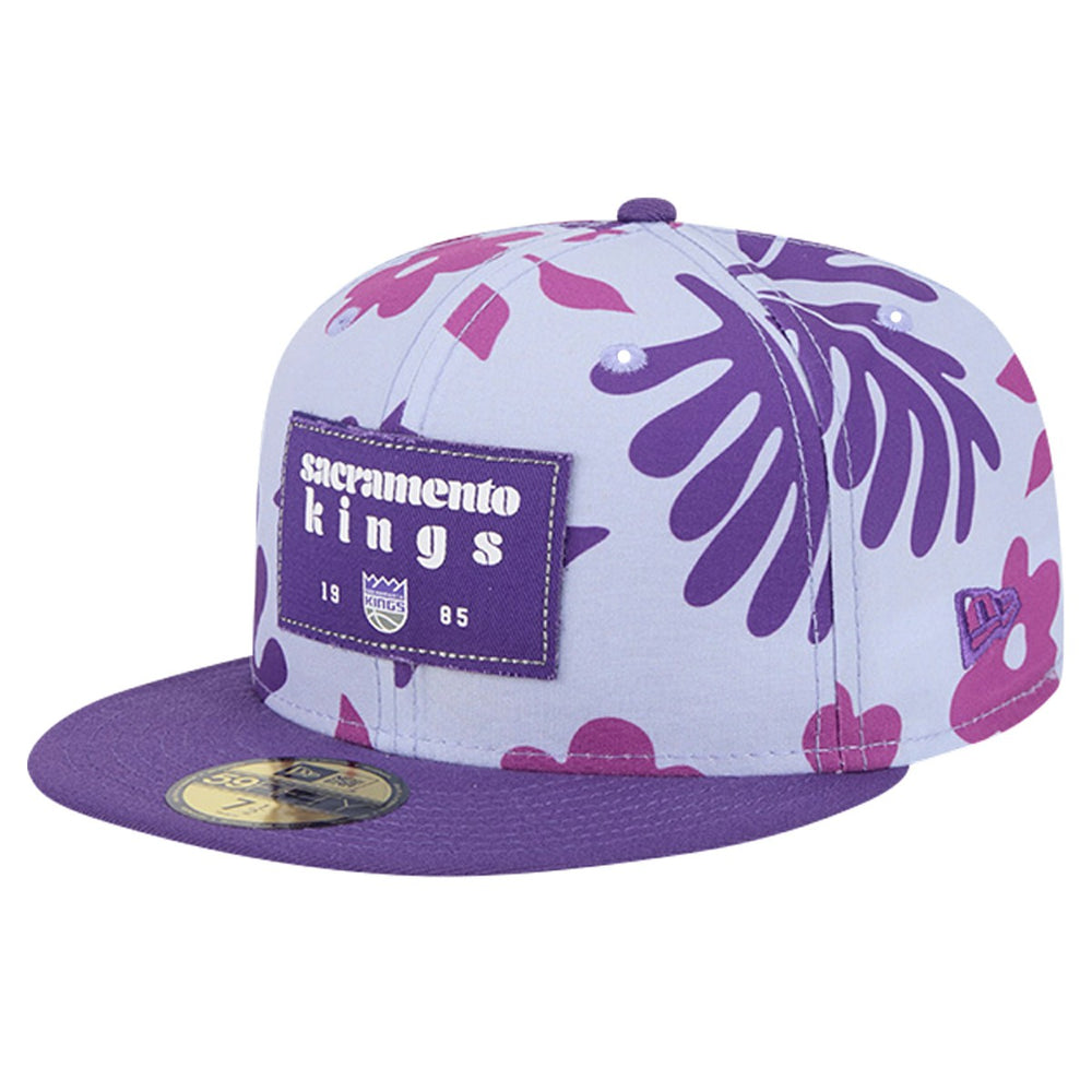 New Era - Sacramento Kings Palm Fronds 2-Tone 59FIFTY Fitted Hat - Purple