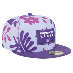 New Era - Sacramento Kings Palm Fronds 2-Tone 59FIFTY Fitted Hat - Purple