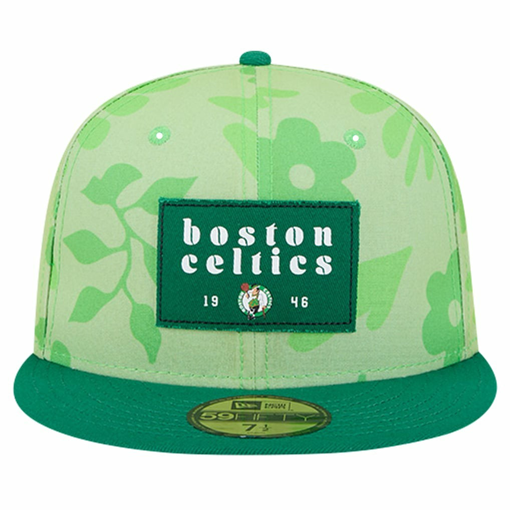 New Era - Boston Celtics Palm Fronds 2-Tone 59FIFTY Fitted Hat - Kelly Green