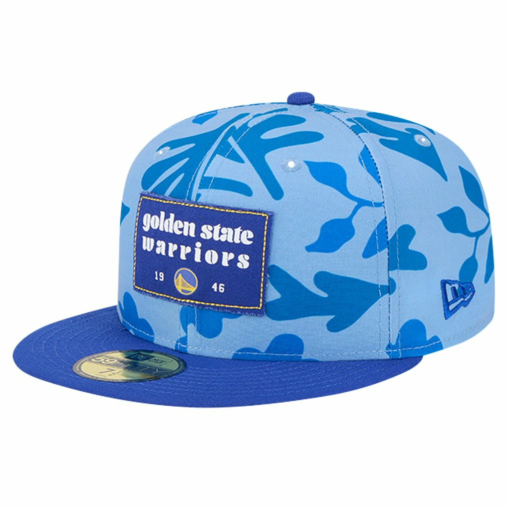 New Era - Golden State Warriors Palm Fronds 2-Tone 59FIFTY Fitted Hat - Royal