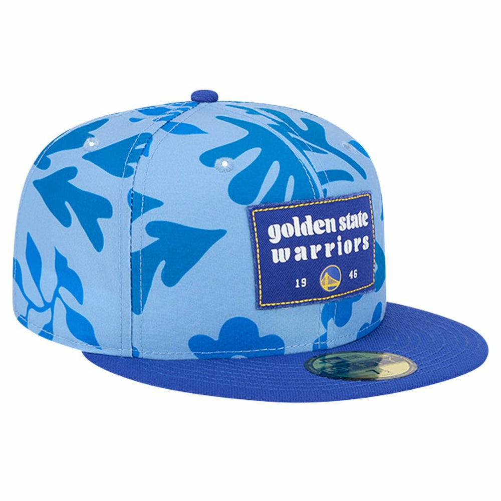 New Era - Golden State Warriors Palm Fronds 2-Tone 59FIFTY Fitted Hat - Royal