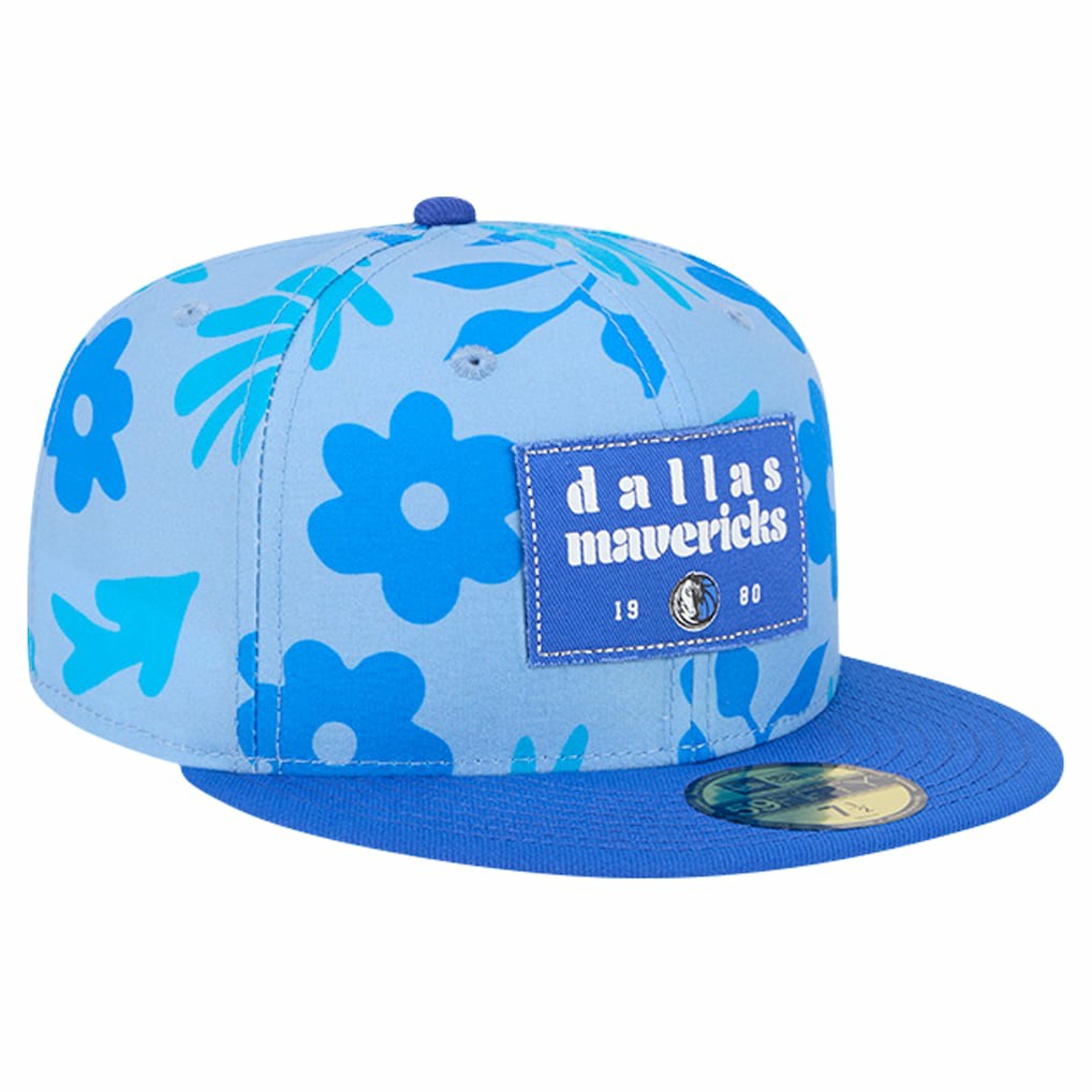 New Era - Dallas Mavericks Palm Fronds 2-Tone 59FIFTY Fitted Hat - Blue