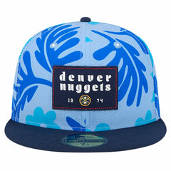New Era - Denver Nuggets Palm Fronds 2-Tone 59FIFTY Fitted Hat - Blue