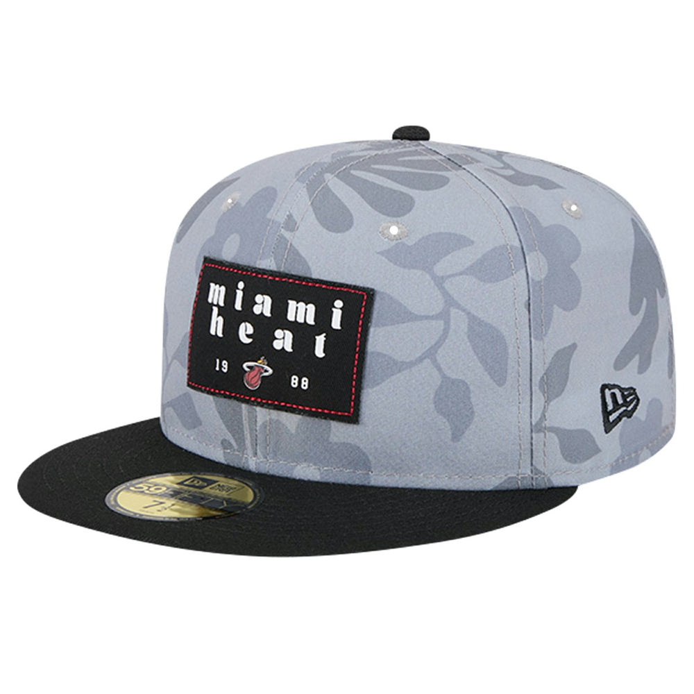 New Era - Miami Heat Palm Fronds 2-Tone 59FIFTY Fitted Hat - Gray