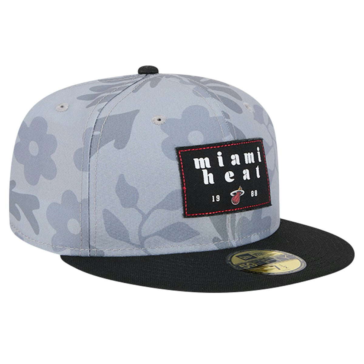 New Era - Miami Heat Palm Fronds 2-Tone 59FIFTY Fitted Hat - Gray