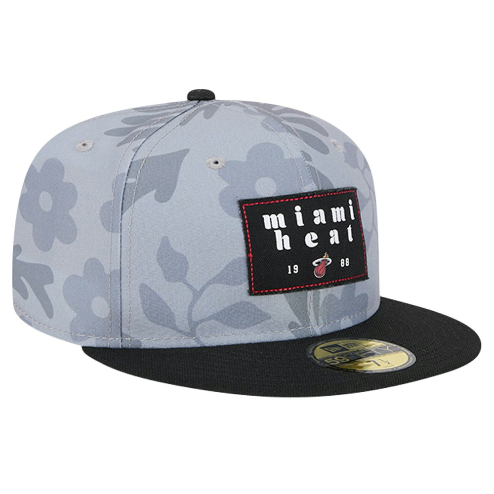 New Era - Miami Heat Palm Fronds 2-Tone 59FIFTY Fitted Hat - Gray