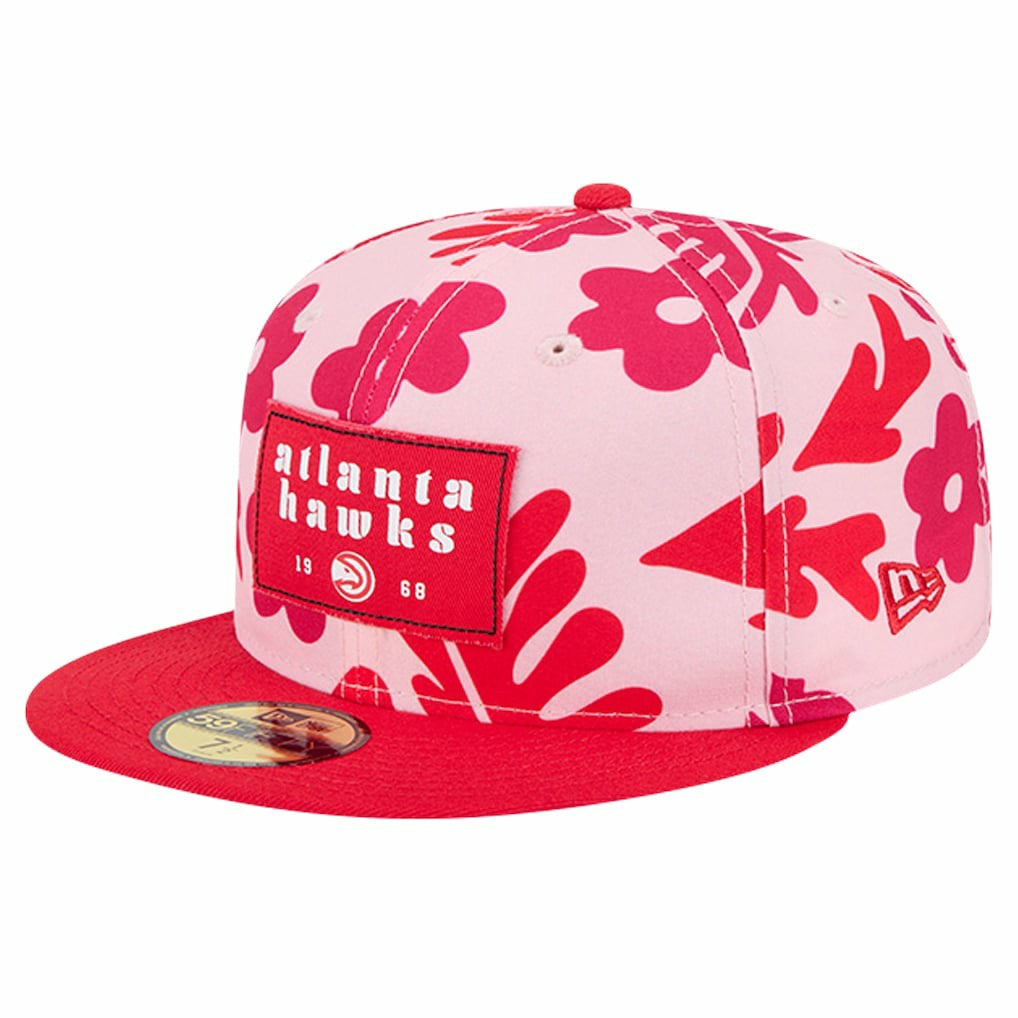 New Era - Atlanta Hawks Palm Fronds 2-Tone 59FIFTY Fitted Hat - Red