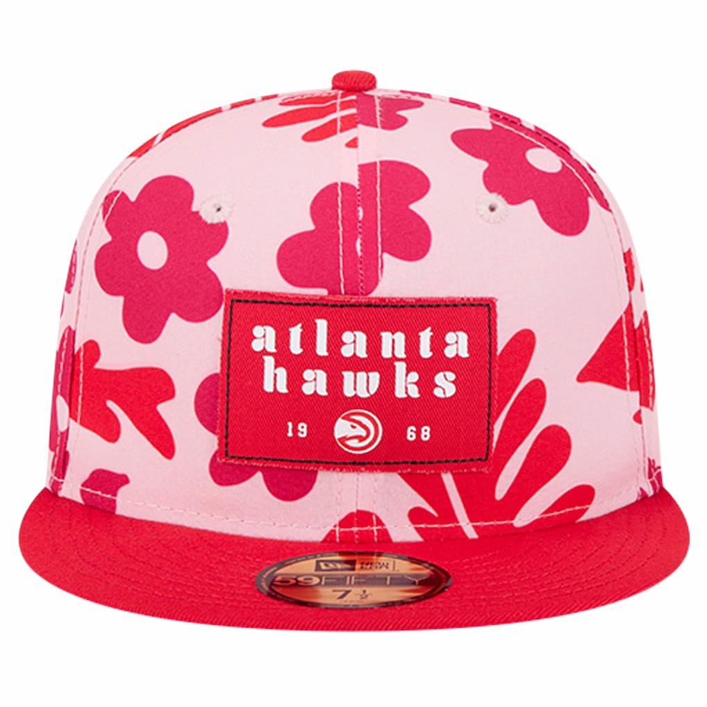 New Era - Atlanta Hawks Palm Fronds 2-Tone 59FIFTY Fitted Hat - Red