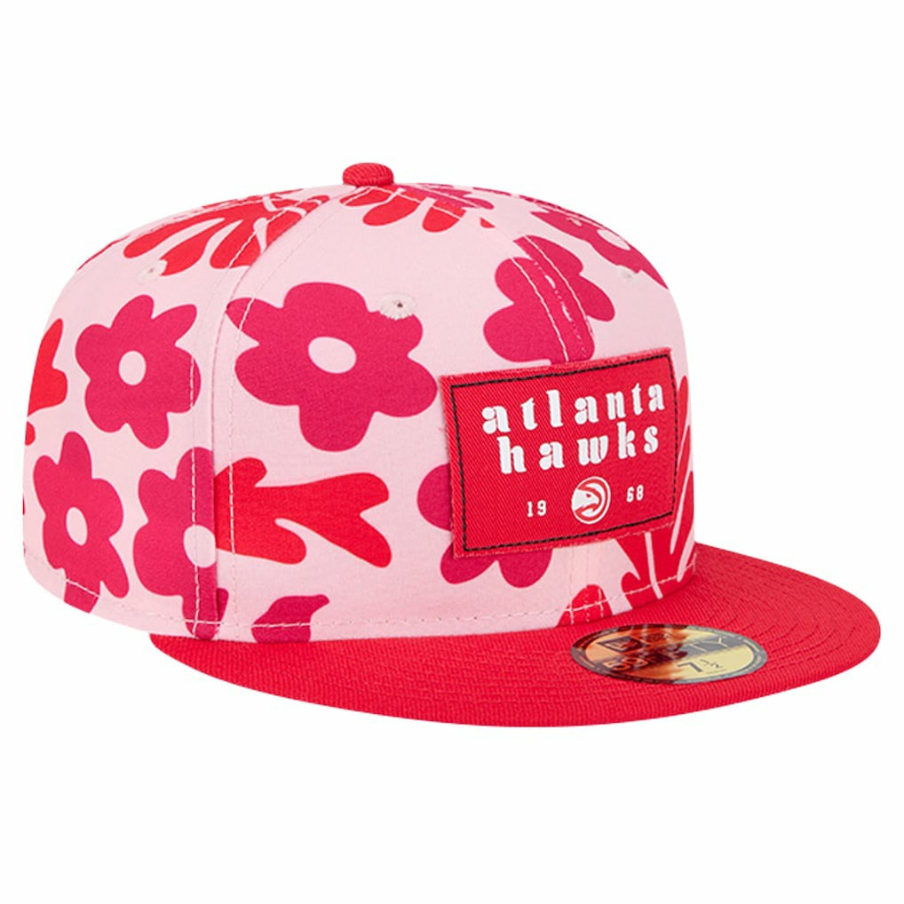 New Era - Atlanta Hawks Palm Fronds 2-Tone 59FIFTY Fitted Hat - Red