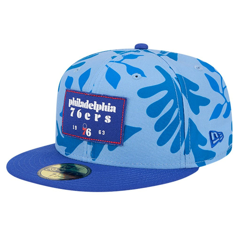 New Era - Philadelphia 76ers Palm Fronds 2-Tone 59FIFTY Fitted Hat - Royal