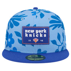 New Era - New York Knicks Palm Fronds 2-Tone 59FIFTY Fitted Hat - Blue