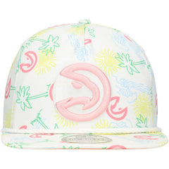 New Era - Atlanta Hawks Palm Trees and Waves Golfer Adjustable Hat - White