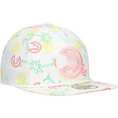 New Era - Atlanta Hawks Palm Trees and Waves Golfer Adjustable Hat - White