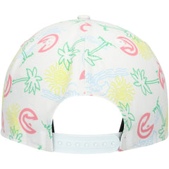 New Era - Atlanta Hawks Palm Trees and Waves Golfer Adjustable Hat - White