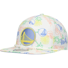 New Era - Golden State Warriors Palm Trees and Waves Golfer Adjustable Hat - White