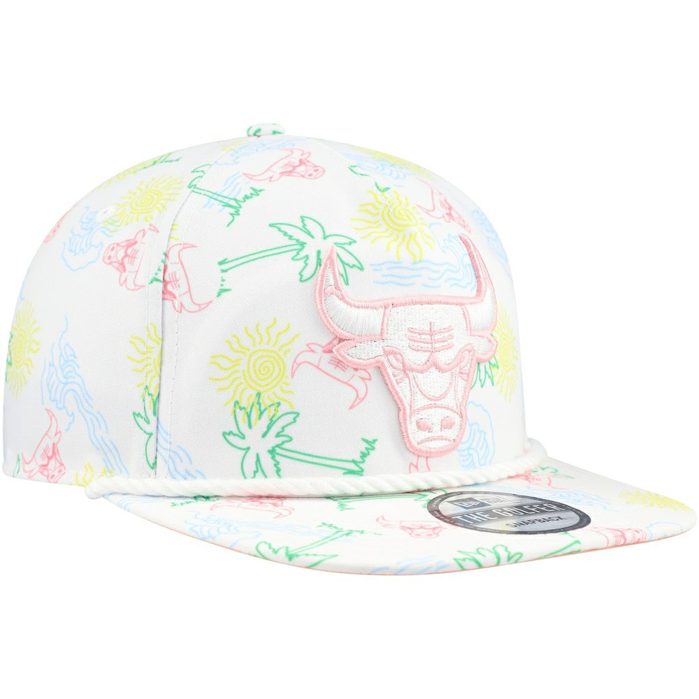 New Era - Chicago Bulls Palm Trees and Waves Golfer Adjustable Hat - White