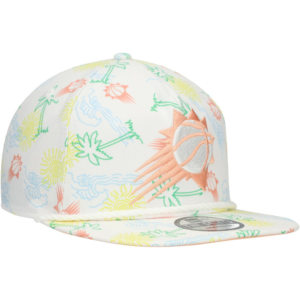 New Era - Phoenix Suns Palm Trees and Waves Golfer Adjustable Hat - White