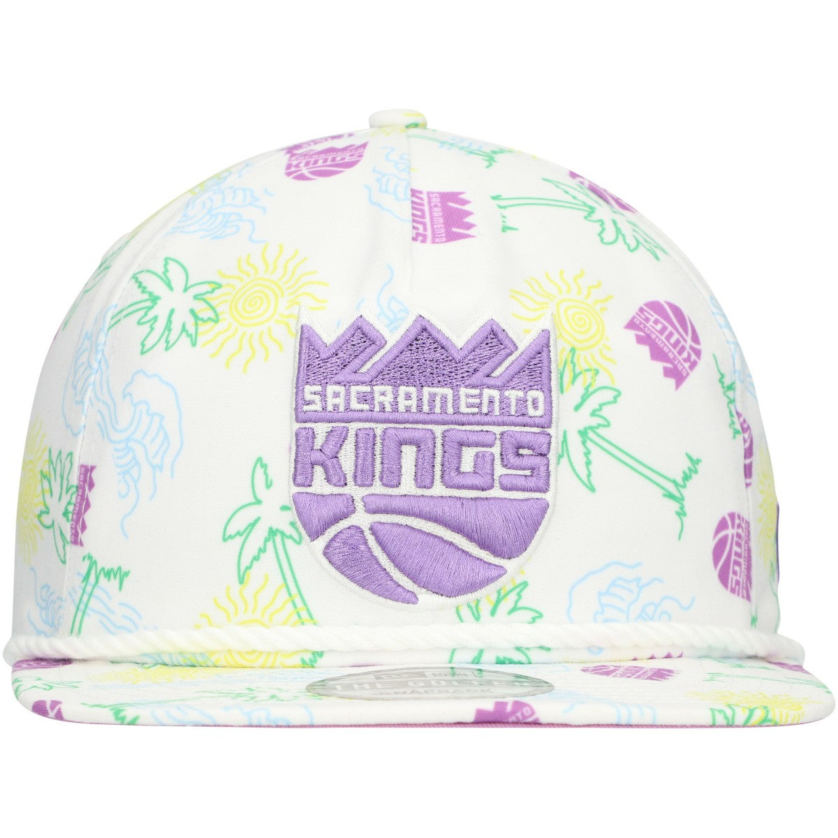New Era - Sacramento Kings Palm Trees and Waves Golfer Adjustable Hat - White