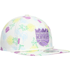 New Era - Sacramento Kings Palm Trees and Waves Golfer Adjustable Hat - White