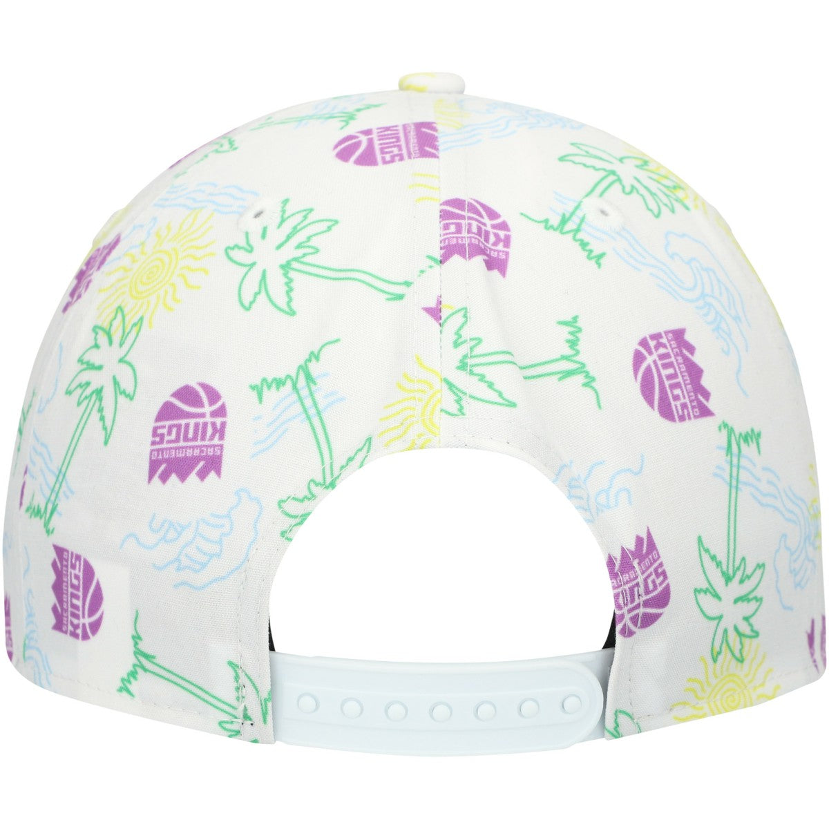 New Era - Sacramento Kings Palm Trees and Waves Golfer Adjustable Hat - White