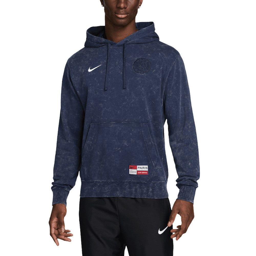 Nike Paris Saint-Germain Club Washed Pullover Hoodie - Navy