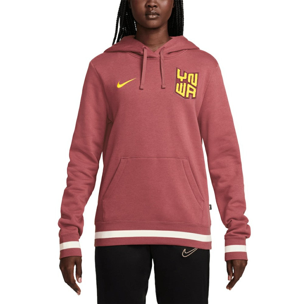 Nike Liverpool Women's 2024/25 Third Club Fleece Pullover Hoodie - Burgundy