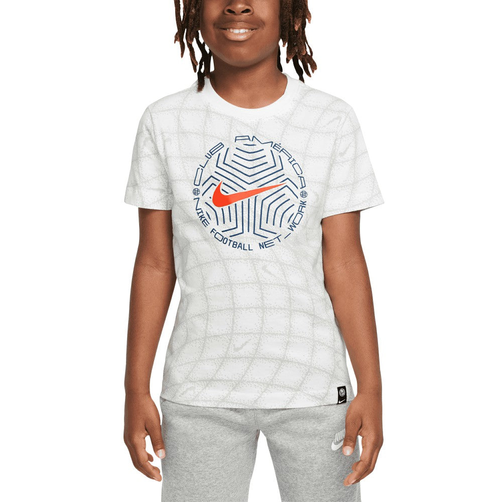 Nike Club America Youth Play T-Shirts - White