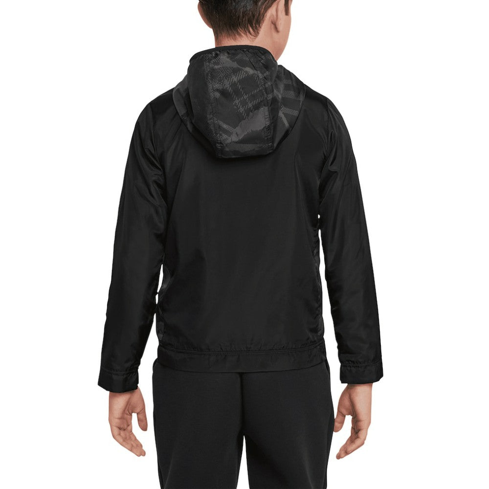 Nike Chelsea Youth Amplify Windrunner Anorak Half-Zip Hoodie Jacket - Black