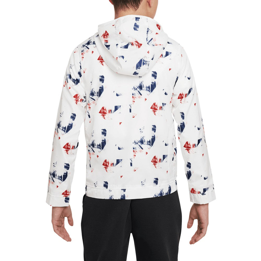 Nike Paris Saint-Germain Youth Amplify Anorak Half-Zip Hoodie Jacket - White